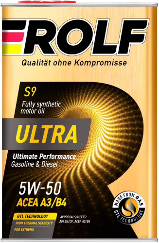 ROLF Ultra 5W-50 A3/B4 SN/CF 4л металл